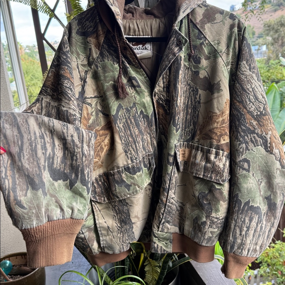 90s Duxback Camouflage Hooded Jacket